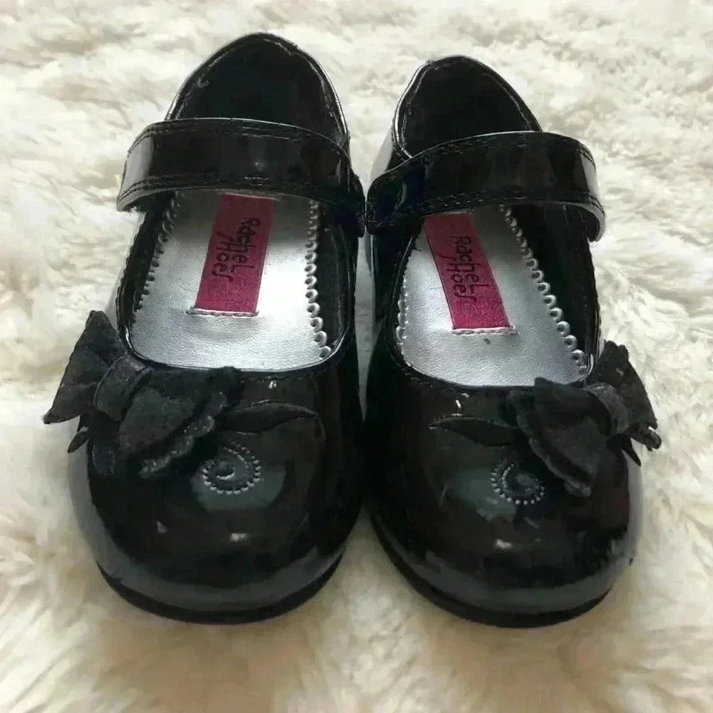 Rachel Shoes Black Toddler Girl Dressy Shoes  Sz 6